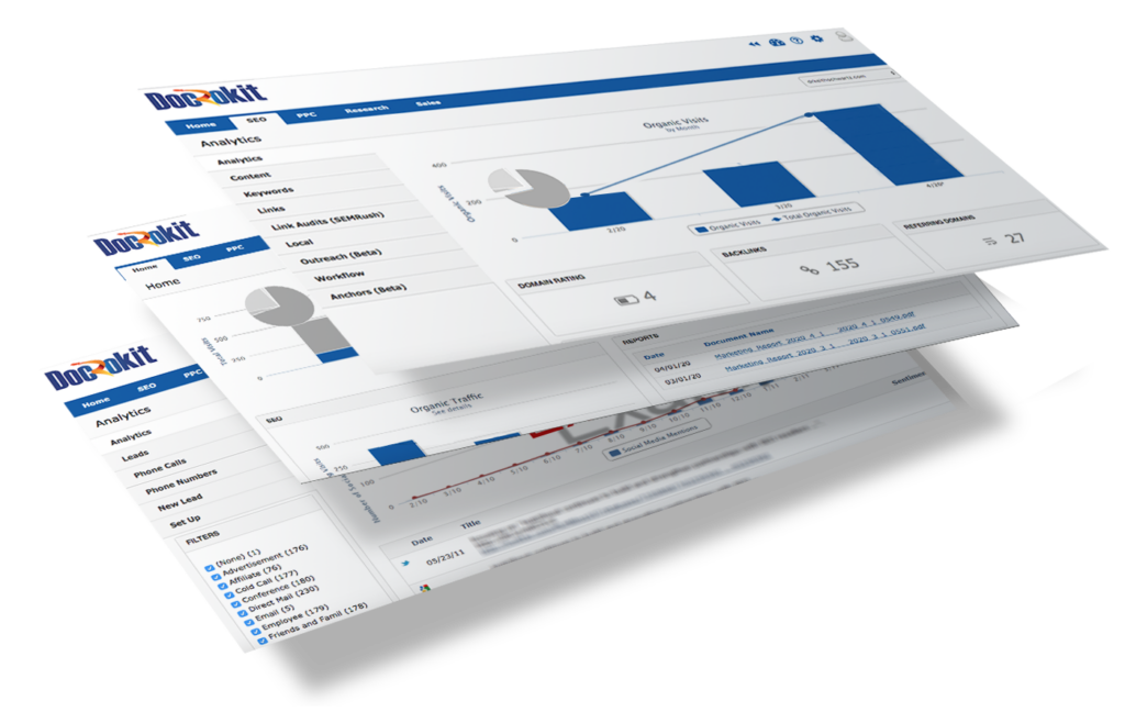 SEO reporting dashboard snap