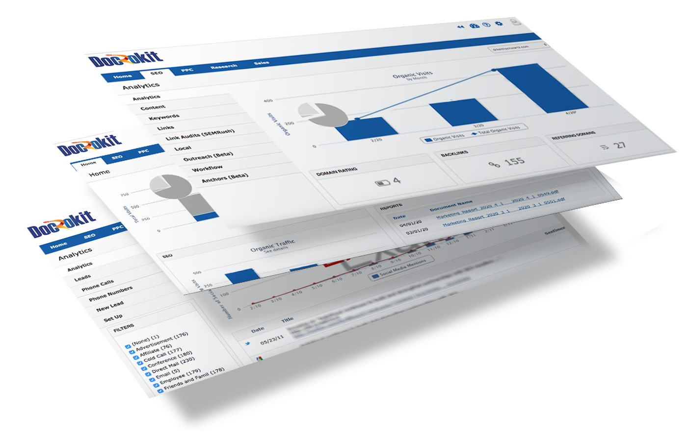 SEO reporting dashboard snap